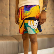Water flow casual street mesh track shorts