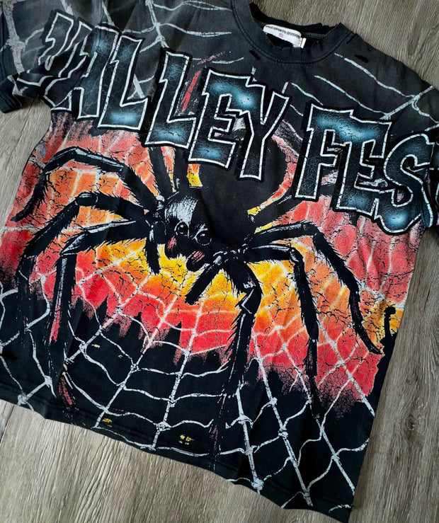 Spider print short-sleeved T-shirt