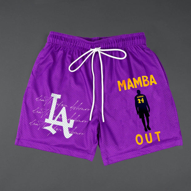 No Me Basketball Print Mesh Shorts