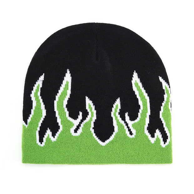 Flame knitted hat jacquard woolen hat warm and fashionable