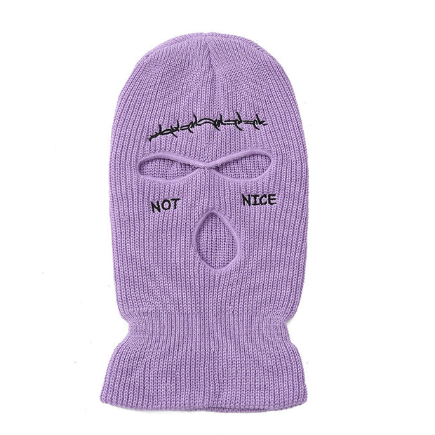 Eyes Hollow Out Funny Pullover Knit Hat