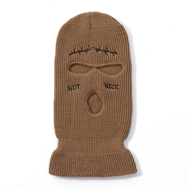 Eyes Hollow Out Funny Pullover Knit Hat