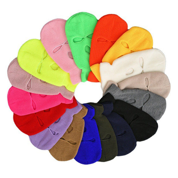 Eyes Hollow Out Funny Pullover Knit Hat