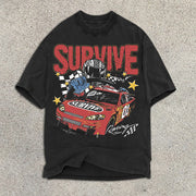 Racing Graphic Print Short Sleeve T-Shirt