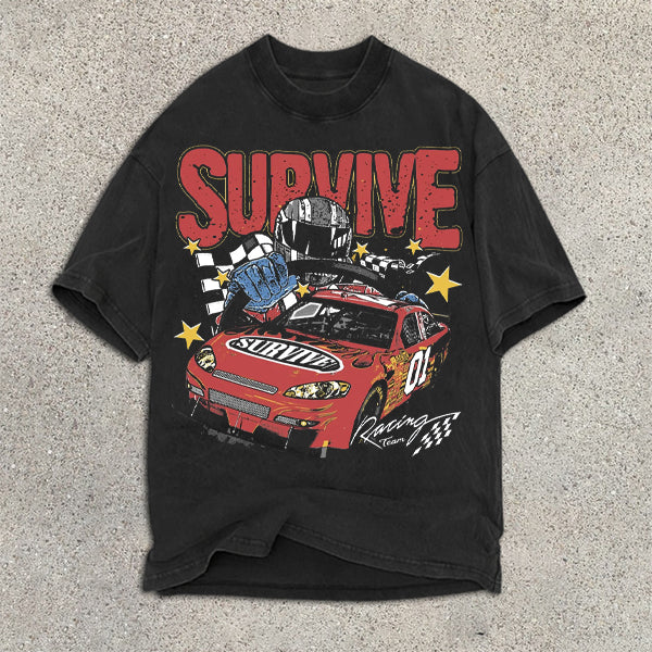 Racing Graphic Print Short Sleeve T-Shirt