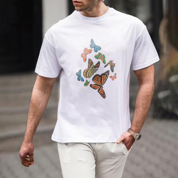Retro Butterfly Street Fashion Short Sleeve T-shirt