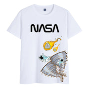 Street fashion art graffiti print pullover short sleeve T-shirt