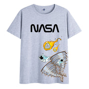 Street fashion art graffiti print pullover short sleeve T-shirt