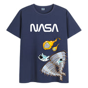 Street fashion art graffiti print pullover short sleeve T-shirt