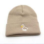 Casual yellow-billed duck men and women outdoor knitted hats