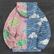 Patchwork Chic Casual Vintage Street Plush Hoodie