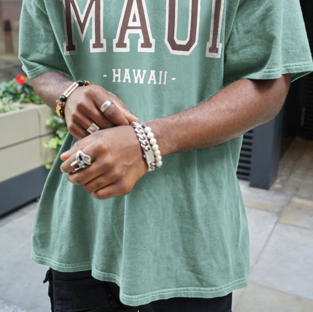 MAUI Graphic Print Short Sleeve T-Shirt
