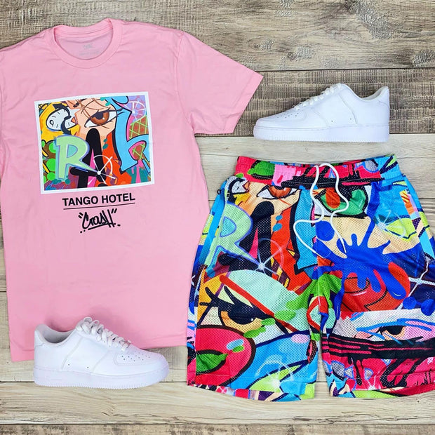 Personalized Street Style Casual Loose T-Shirt Shorts Set