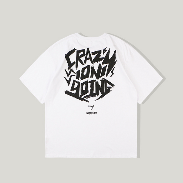 Letter print loose short sleeve T-shirt
