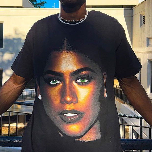 Zendaya Print Short Sleeve T-Shirt