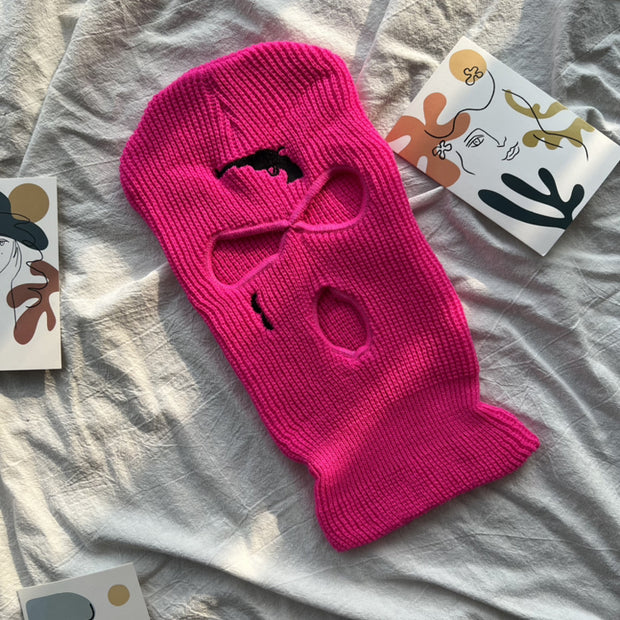 Funny CS Embroidered Knit Hat Headgear