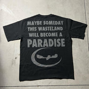 Retro casual print street T-shirt