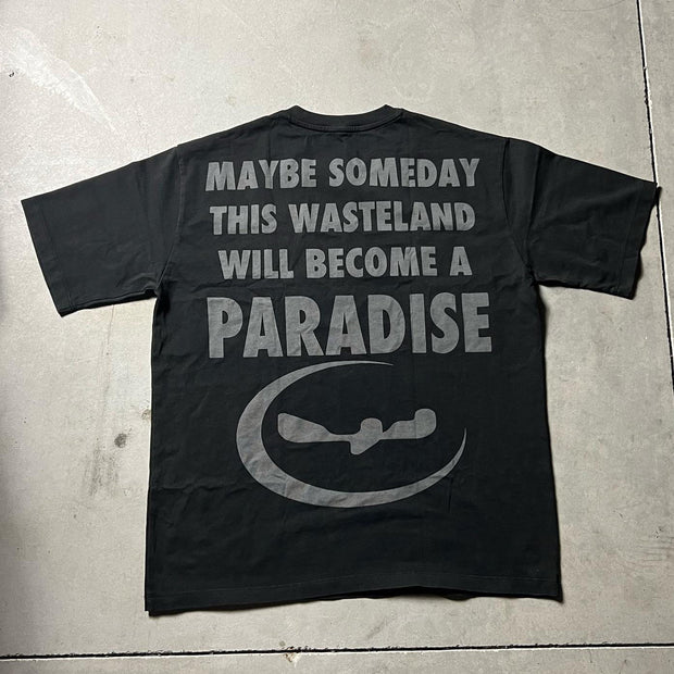 Retro casual print street T-shirt