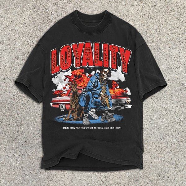 Skull Racing Print Short Sleeve T-Shirt