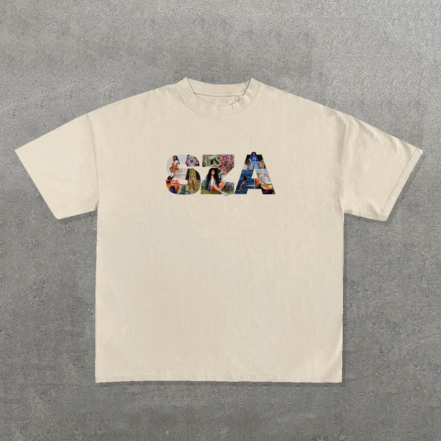 Music Album Print Short Sleeve T-Shirt