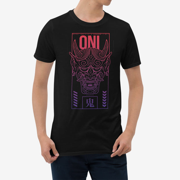 AKUMA Cyberpunk Print Short Sleeve T-Shirt