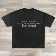 Jesus & Letters Print Short Sleeve T-Shirt