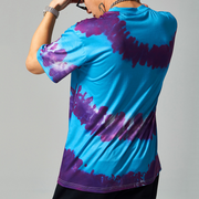 Retro cartoon personality tie-dye printed short-sleeved T-shirt