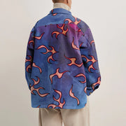 Personalized lightning print flannel jacket