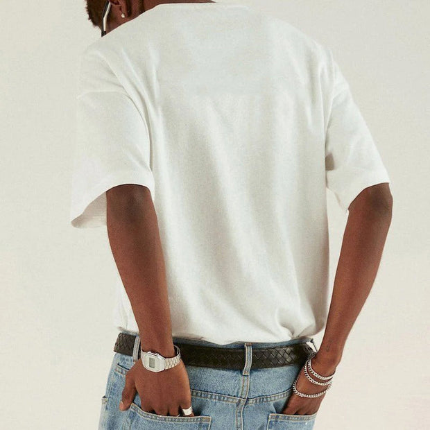 Spoof print street style T-shirt
