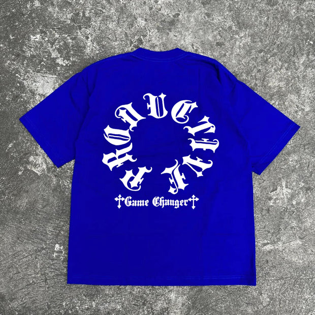 Fashionable casual printed round neck T-shirt