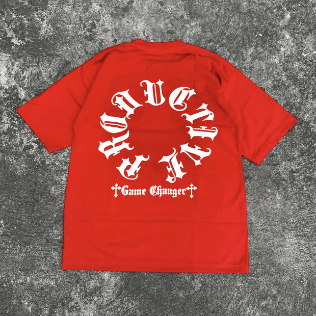 Fashionable casual printed round neck T-shirt