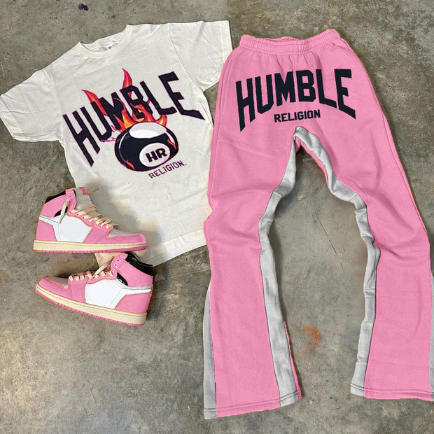 Humble Print T-Shirt Trousers Two-Piece Set