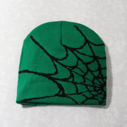 Spider web Y2K jacquard hat for men and women