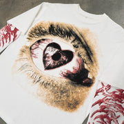 God's Eye Casual Street Fake Two-Piece Long Sleeve T-Shirt