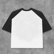 Trust Jesus Contrast Color Print Short Sleeve T-Shirt