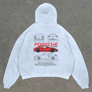 Casual statement print hoodie
