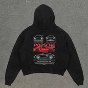 Casual statement print hoodie