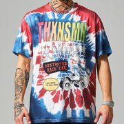 Personalized car print non-tie-dye short-sleeved T-shirt