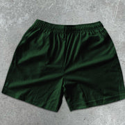 Baseball Graphic Print Elastic Shorts