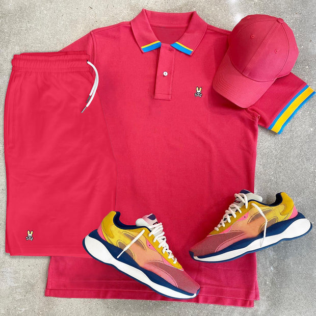 Casual polo neck fashion short sleeve suit
