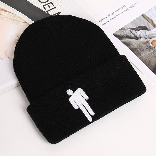 Fashion billie embroidery villain knit hat for men and women
