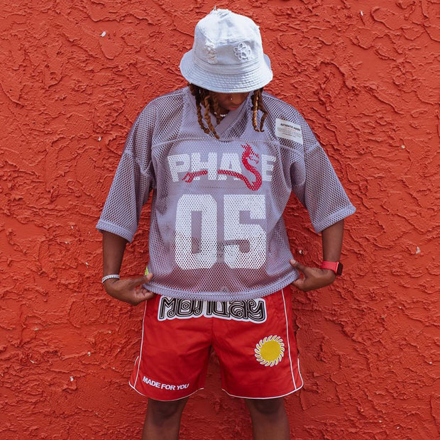 NO.5 Casual Street Retro Mesh Jersey