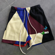 Trendy Colorblock Retro Butterfly Street Shorts