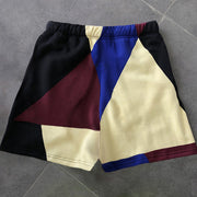 Trendy Colorblock Retro Butterfly Street Shorts