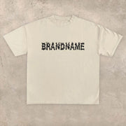 Stylish Preppy Monogram Print T-Shirt