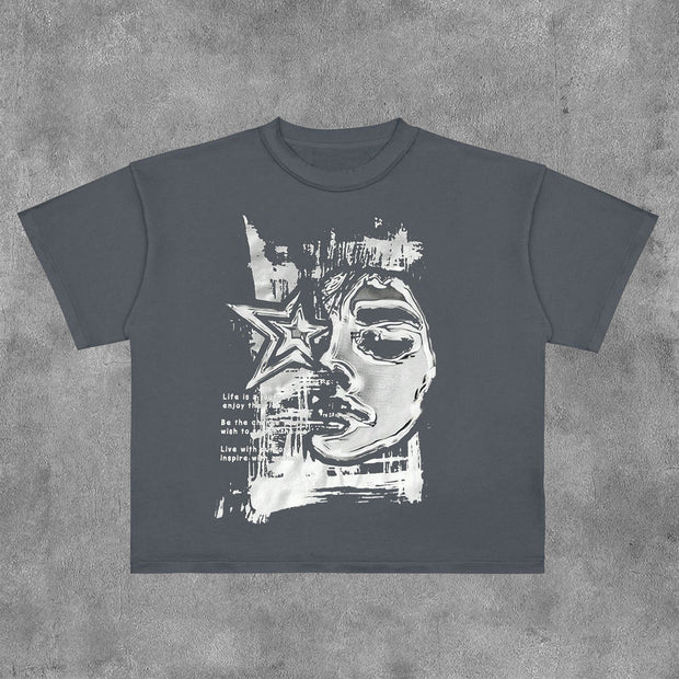 Fashion Letter Print Short Sleeve T-Shirt