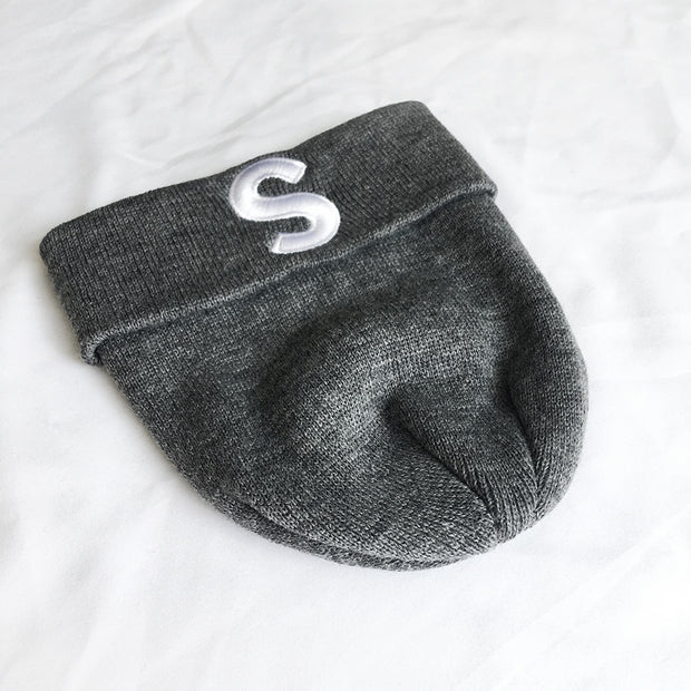 Embroidered cold hat knitted hat woolen hat couple pointed hat