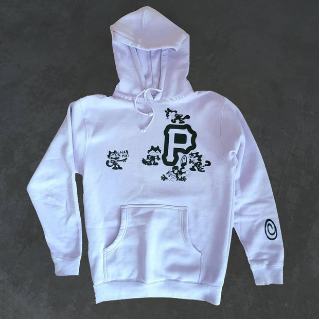 Casual style character print long-sleeved hoodie