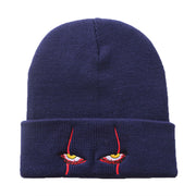 Pennywise scary eyes horror clown eyes knitted warm hip-hop hat