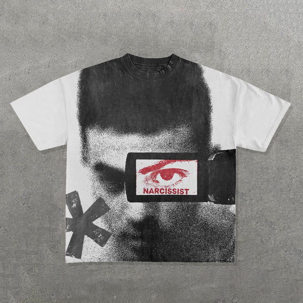 Narcissist Print Short Sleeve T-Shirt